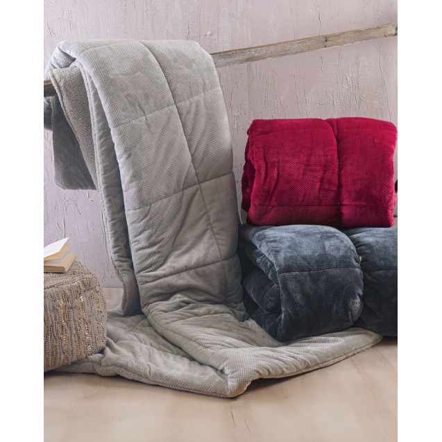 Κουβερτοπάπλωμα Μονό Rythmos Tilty Μπορντο Burgundy 160x220 Κουβερτοπάπλωμα Μονό Rythmos Tilty Μπορντο Burgundy 160x220