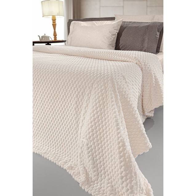 Σετ Κουβέρτα Fleece Μονή και Μαξιλαροθήκη Διακόσμησης Guy Laroche Smoothie Ivory 160x220 Σετ Κουβέρτα Fleece Μονή και Μαξιλαροθήκη Διακόσμησης Guy Laroche Smoothie Ivory 160x220