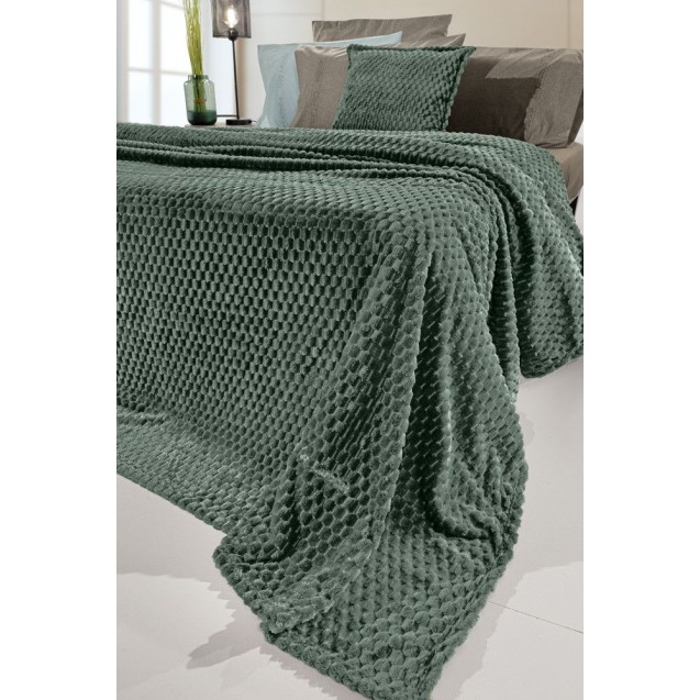 Σετ Κουβέρτα Fleece Υπέρδιπλη και Μαξιλαροθήκη Διακόσμησης Guy Laroche Smoothie Pesto 220x240 Σετ Κουβέρτα Fleece Υπέρδιπλη και Μαξιλαροθήκη Διακόσμησης Guy Laroche Smoothie Pesto 220x240