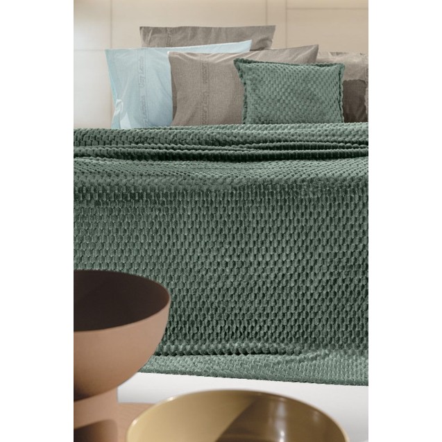 Σετ Κουβέρτα Fleece Υπέρδιπλη και Μαξιλαροθήκη Διακόσμησης Guy Laroche Smoothie Pesto 220x240 Σετ Κουβέρτα Fleece Υπέρδιπλη και Μαξιλαροθήκη Διακόσμησης Guy Laroche Smoothie Pesto 220x240