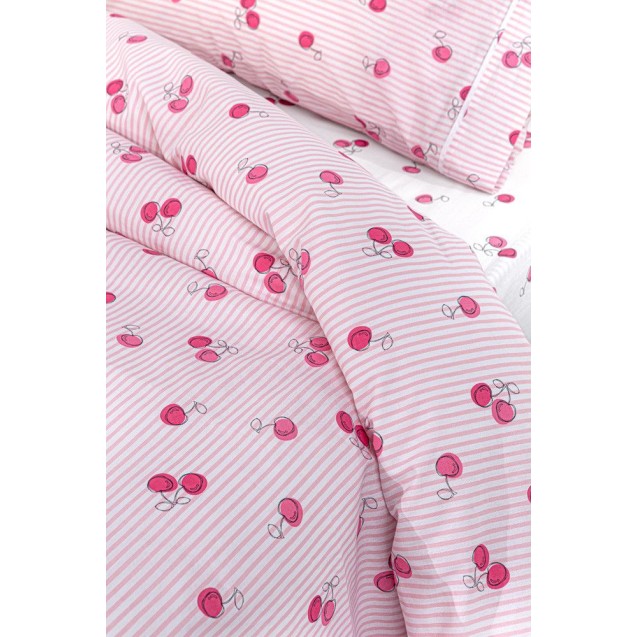 Σετ Παιδικά Σεντόνια Μονά 3 Τεμαχίων Guy Laroche Cherries 165x250 Σετ Παιδικά Σεντόνια Μονά 3 Τεμαχίων Guy Laroche Cherries 165x250