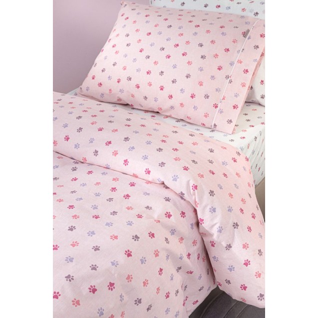 Σετ Παιδικά Σεντόνια Μονά 3 Τεμαχίων Guy Laroche Paw Pinky 165x250 Σετ Παιδικά Σεντόνια Μονά 3 Τεμαχίων Guy Laroche Paw Pinky 165x250
