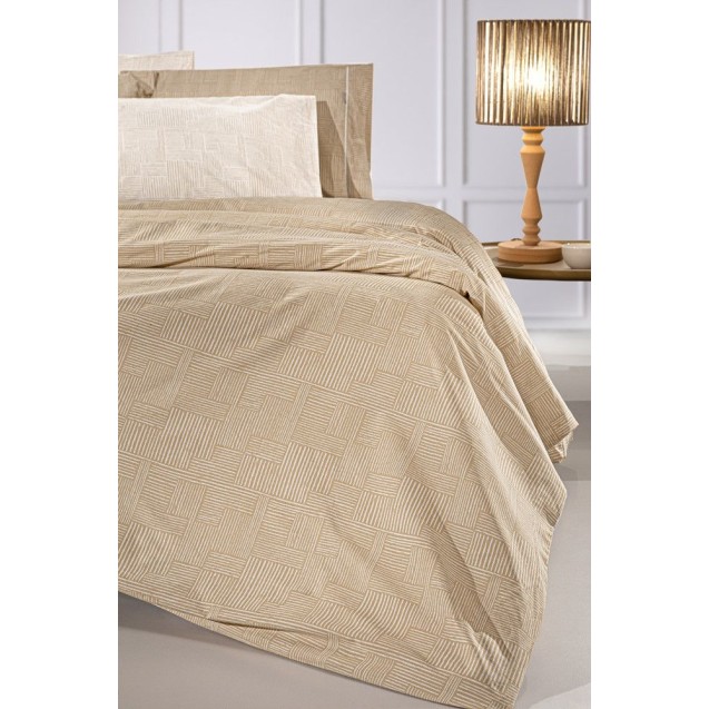 Σετ Σεντόνια Υπέρδιπλα 4 Τεμαχίων Guy Laroche Stencil Mocca 240x265 Σετ Σεντόνια Υπέρδιπλα 4 Τεμαχίων Guy Laroche Stencil Mocca 240x265