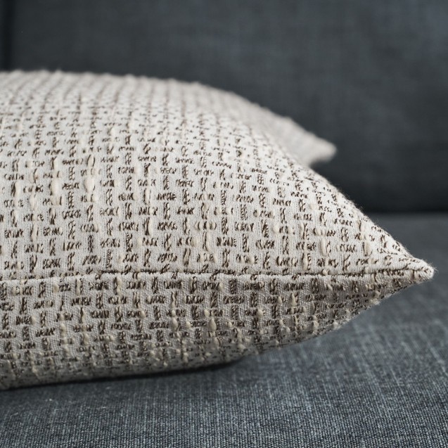 Μαξιλαροθήκη Διακόσμησης Gofis Home Quina Beige/Black 238/14 50x50 Μαξιλαροθήκη Διακόσμησης Gofis Home Quina Beige/Black 238/14 50x50