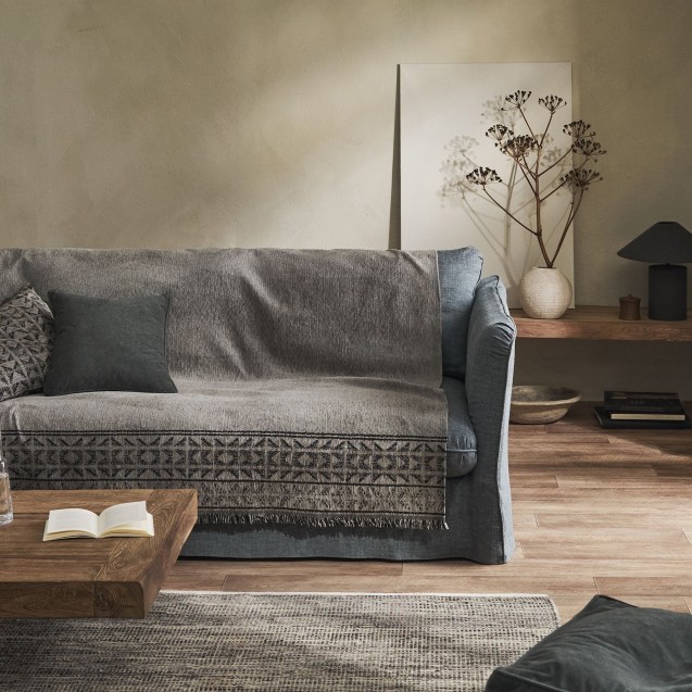 Ριχτάρι Διθέσιου Gofis Home Indira Ash Beige Black 258/13 180x250 Ριχτάρι Διθέσιου Gofis Home Indira Ash Beige Black 258/13 180x250