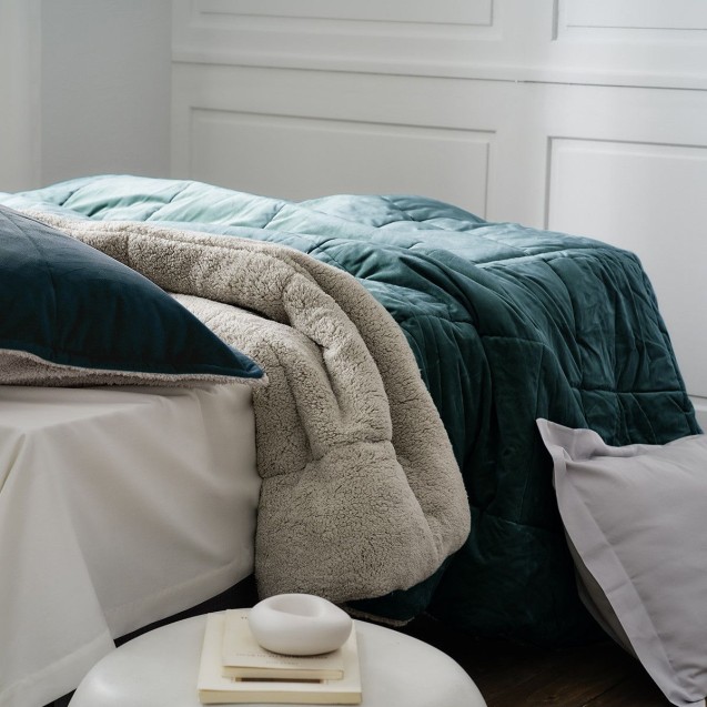 Κουβερτοπάπλωμα Υπέρδιπλο με Γούνα Gofis Home Teddy Jean Blue 407/18 235x245 Κουβερτοπάπλωμα Υπέρδιπλο με Γούνα Gofis Home Teddy Jean Blue 407/18 235x245