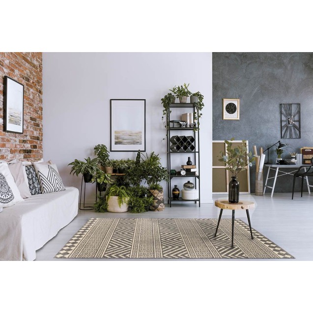 Χαλί New Plan Ethnik 7525D Grey 160x230 Χαλί New Plan Ethnik 7525D Grey 160x230
