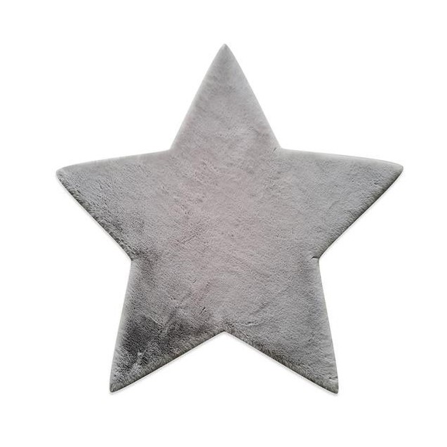 Χαλί New Plan Puffy Fc6 Light Grey Star Antislip 160x160 Χαλί New Plan Puffy Fc6 Light Grey Star Antislip 160x160