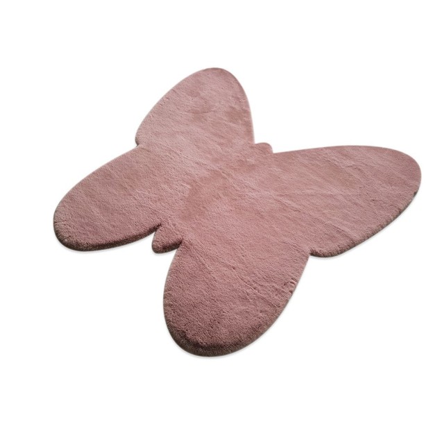 Χαλί New Plan Puffy Jm7 Dark Pink Butterfly Antislip 120x120B Χαλί New Plan Puffy Jm7 Dark Pink Butterfly Antislip 120x120B