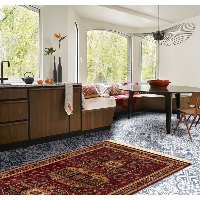 Χαλί New Plan Persia 6057 Burgundy Με Κροσσι 160x230 Χαλί New Plan Persia 6057 Burgundy Με Κροσσι 160x230