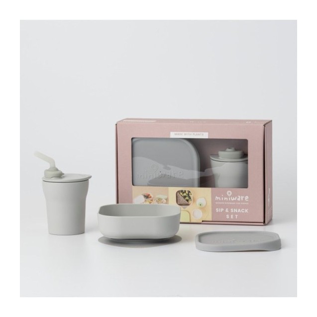 Miniware Des.15 Σετ Φαγητού Δοχείο-Ποτηράκι Γκρι Miniware Des.15 Σετ Φαγητού Δοχείο-Ποτηράκι Γκρι