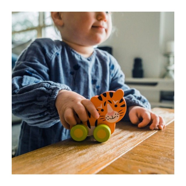 Tίγρης Push & Pull Orange Tree Toys Tίγρης Push & Pull Orange Tree Toys