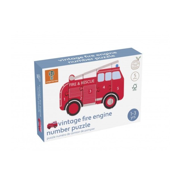 Παζλ Αριθμών Πυροσβεστική Orange Tree Toys Παζλ Αριθμών Πυροσβεστική Orange Tree Toys