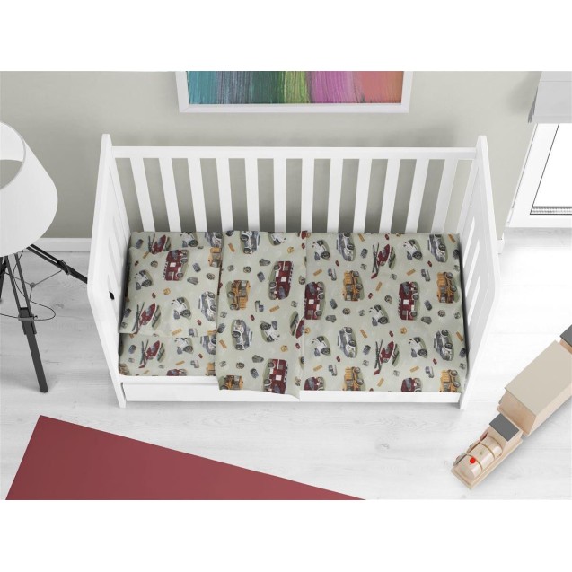 Σετ Σεντόνια Κούνιας 3 Τεμαχίων Dimcol Toys 47 120X160 Olive Σετ Σεντόνια Κούνιας 3 Τεμαχίων Dimcol Toys 47 120X160 Olive