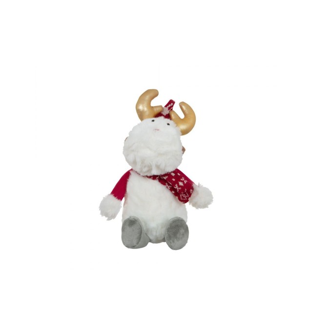 Λούτρινο Manon Des Pres White Santa Deer 30cm BR78766 Λούτρινο Manon Des Pres White Santa Deer 30cm BR78766