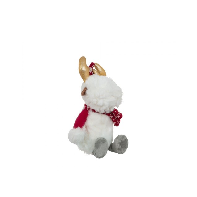 Λούτρινο Manon Des Pres White Santa Deer 30cm BR78766 Λούτρινο Manon Des Pres White Santa Deer 30cm BR78766