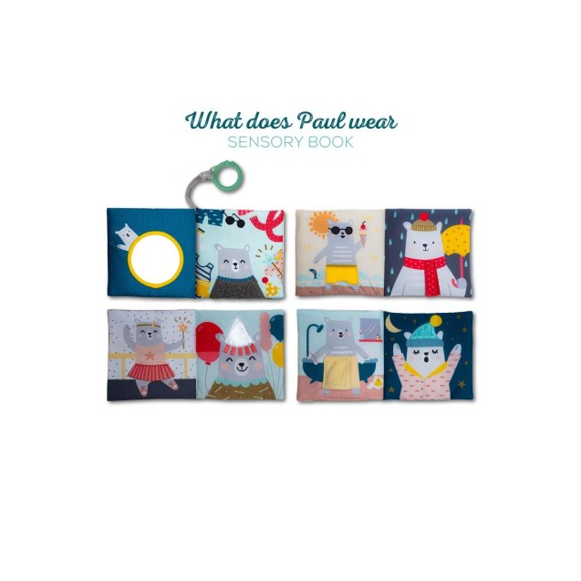 Μαλακό Βιβλίο Δραστηριότητων Taf Toys What does Paul wear book T-12605 Μαλακό Βιβλίο Δραστηριότητων Taf Toys What does Paul wear book T-12605