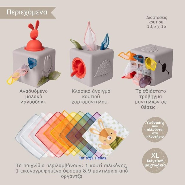 Εκπαιδευτικό Παιχνίδι Δραστηριοτήτων Taf Toys Pop Up Tissue Box T-13405 Εκπαιδευτικό Παιχνίδι Δραστηριοτήτων Taf Toys Pop Up Tissue Box T-13405