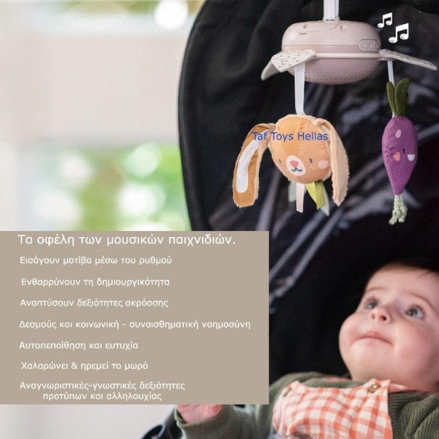 Μουσικό Περιστρεφόμενο Κρεμαστό Taf Toys Καροτσιού Garden T-13275 Μουσικό Περιστρεφόμενο Κρεμαστό Taf Toys Καροτσιού Garden T-13275
