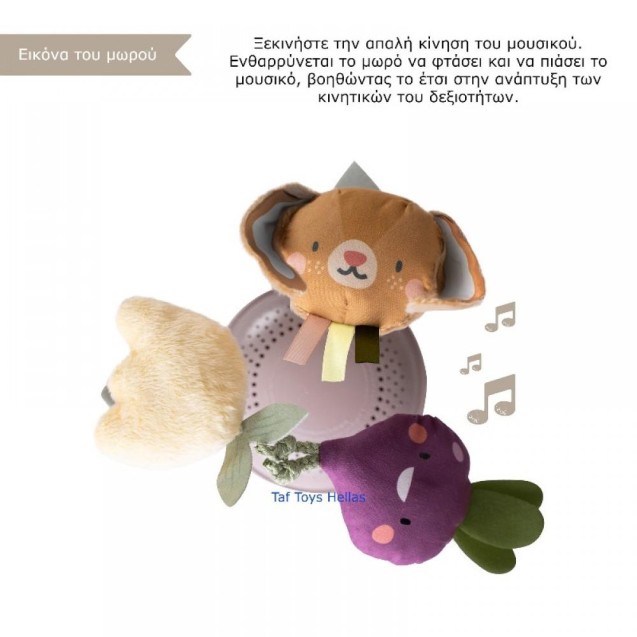 Μουσικό Περιστρεφόμενο Κρεμαστό Taf Toys Καροτσιού Garden T-13275 Μουσικό Περιστρεφόμενο Κρεμαστό Taf Toys Καροτσιού Garden T-13275