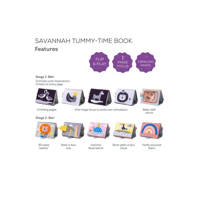 Παιχνίδι Ανάπτυξης Taf Toys Savanah Tummy -Time Book T-12705 Παιχνίδι Ανάπτυξης Taf Toys Savanah Tummy -Time Book T-12705