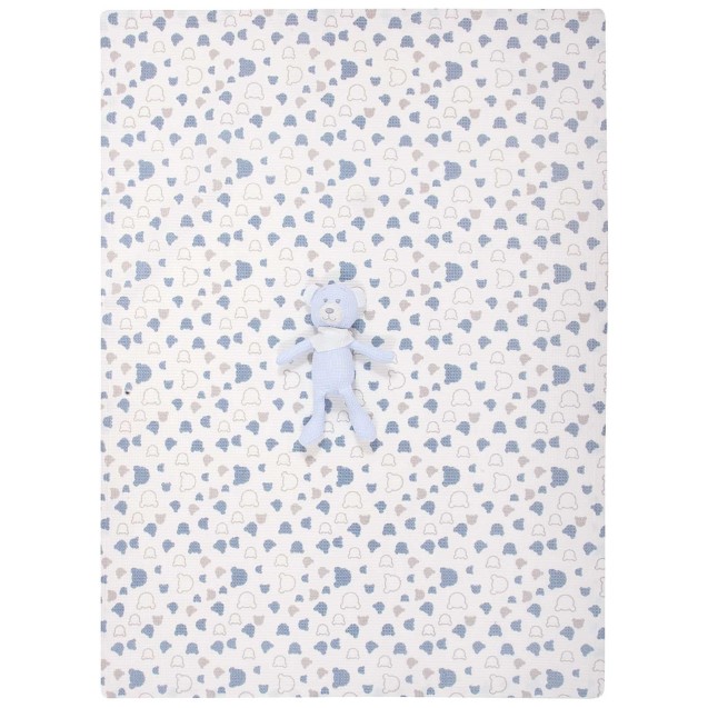 Κουβέρτα Πικέ Αγκαλιάς Greenwich Polo Club 8854 Blue- White 75x100 Κουβέρτα Πικέ Αγκαλιάς Greenwich Polo Club 8854 Blue- White 75x100