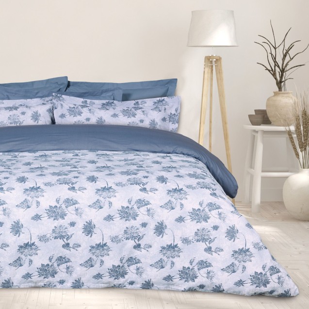Σετ Σεντόνια Υπέρδιπλα 4 Τεμαχίων Das Home 9672 Blue- Grey 240x260 Σετ Σεντόνια Υπέρδιπλα 4 Τεμαχίων Das Home 9672 Blue- Grey 240x260