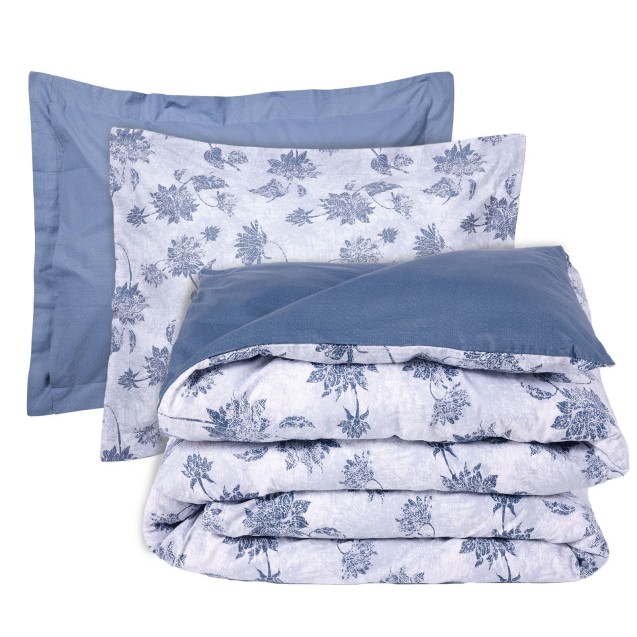 Σετ Σεντόνια Υπέρδιπλα 4 Τεμαχίων Das Home 9672 Blue- Grey 240x260 Σετ Σεντόνια Υπέρδιπλα 4 Τεμαχίων Das Home 9672 Blue- Grey 240x260