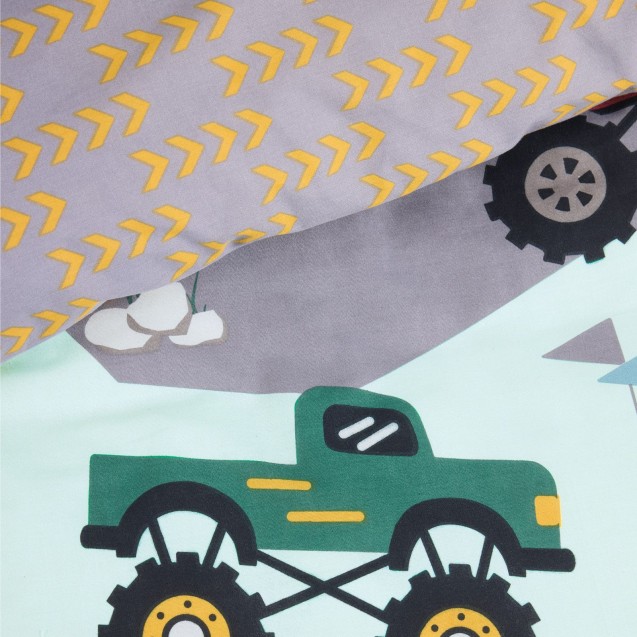 Σετ Παιδικά Σεντόνια Μονά 3 Τεμαχίων Das Kids 4926 Green- Grey 170x260 Σετ Παιδικά Σεντόνια Μονά 3 Τεμαχίων Das Kids 4926 Green- Grey 170x260