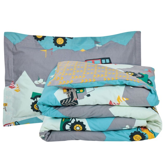 Σετ Παιδικά Σεντόνια Μονά 3 Τεμαχίων Das Kids 4926 Green- Grey 170x260 Σετ Παιδικά Σεντόνια Μονά 3 Τεμαχίων Das Kids 4926 Green- Grey 170x260