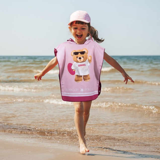 Παιδικό Poncho Greenwich Polo Club 4039 Pink 50x115 Παιδικό Poncho Greenwich Polo Club 4039 Pink 50x115