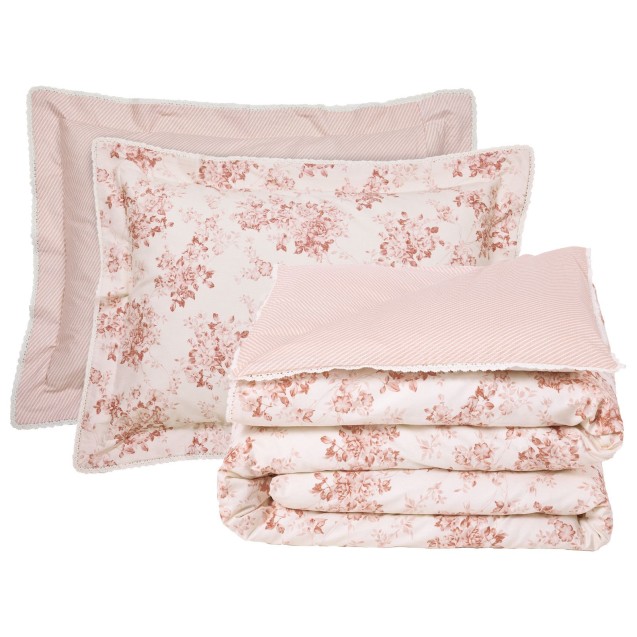 Σετ Σεντόνια King Size 4 Τεμαχίων Das Home 1694 Beige- Rose 250x270 Σετ Σεντόνια King Size 4 Τεμαχίων Das Home 1694 Beige- Rose 250x270
