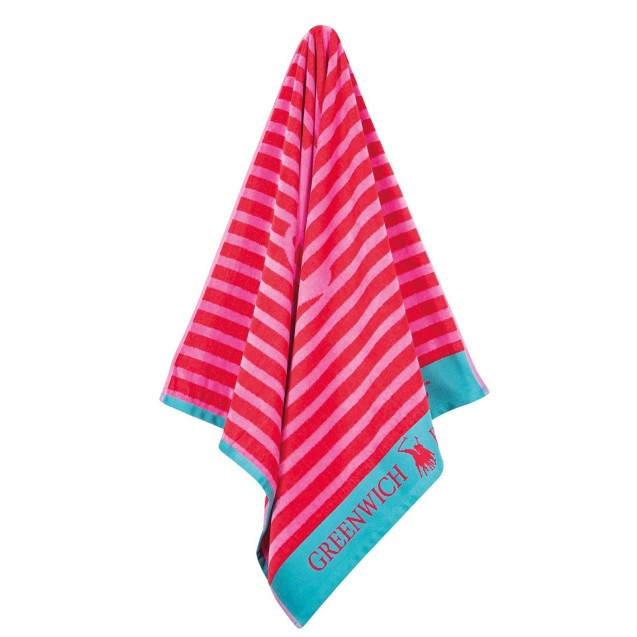 Παιδική Πετσέτα Θαλάσσης Greenwich Polo Club 4073 Pink- Red 70x140 Παιδική Πετσέτα Θαλάσσης Greenwich Polo Club 4073 Pink- Red 70x140