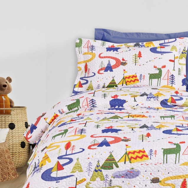 Σετ Παιδικές Μαξιλαροθήκες 2 Τεμαχίων Das Kids 4927 Blue- Green- White 50x70 Σετ Παιδικές Μαξιλαροθήκες 2 Τεμαχίων Das Kids 4927 Blue- Green- White 50x70
