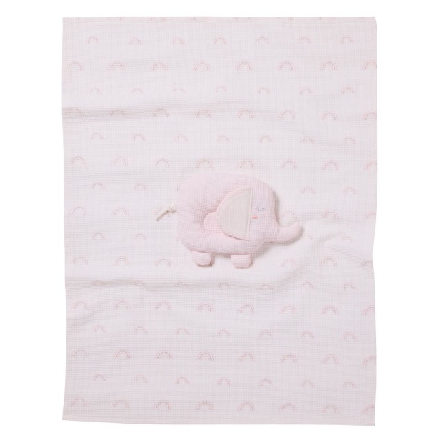 Κουβέρτα Αγκαλιάς Πικέ Das Baby 4957 Grey- Pink- White 75x100 Κουβέρτα Αγκαλιάς Πικέ Das Baby 4957 Grey- Pink- White 75x100