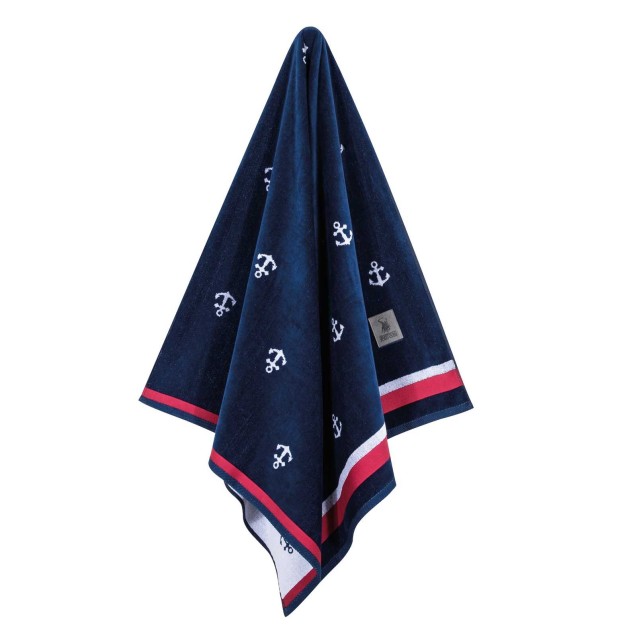 Πετσέτα Θαλάσσης Greenwich Polo Club 4010 Blue- White 90x180 Πετσέτα Θαλάσσης Greenwich Polo Club 4010 Blue- White 90x180