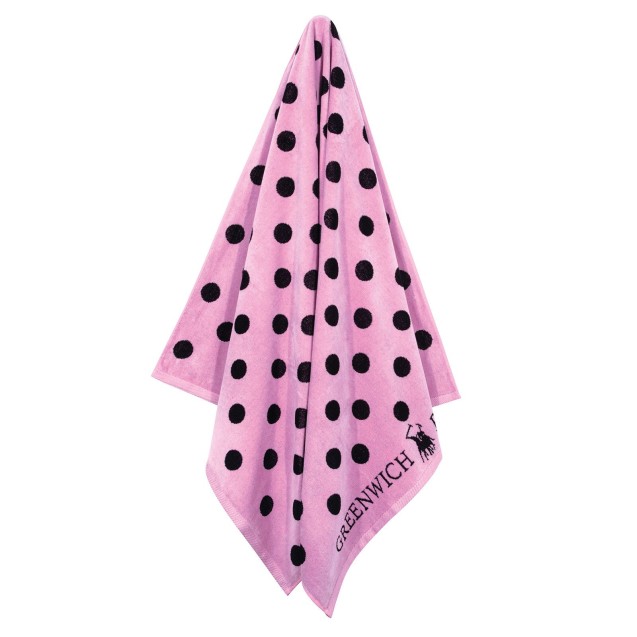 Πετσέτα Θαλάσσης Greenwich Polo Club 4072 Black- Pink 90x170 Πετσέτα Θαλάσσης Greenwich Polo Club 4072 Black- Pink 90x170