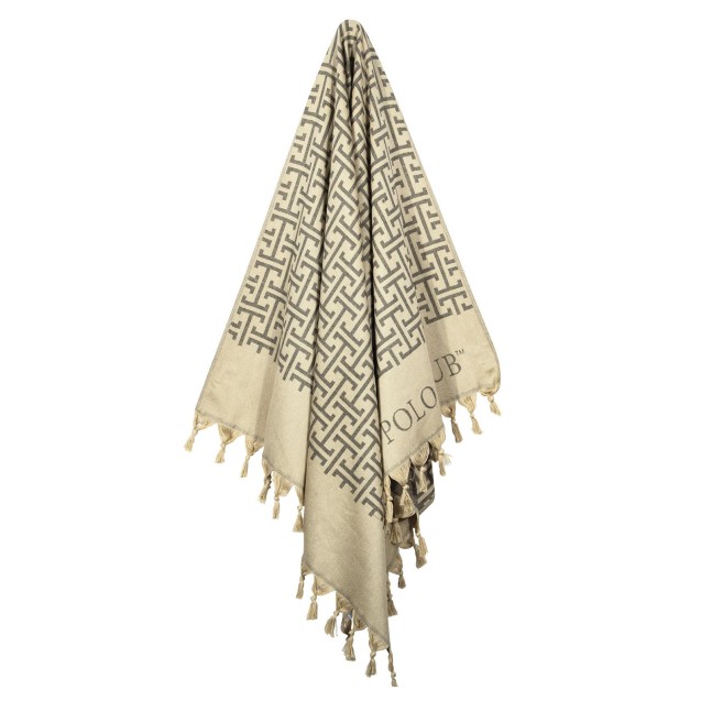 Πετσέτα Θαλάσσης - Παρεό Greenwich Polo Club 4057 Beige- Black 90x170 Πετσέτα Θαλάσσης - Παρεό Greenwich Polo Club 4057 Beige- Black 90x170