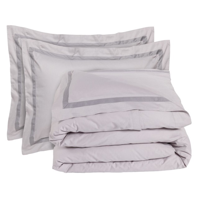 Σετ Παπλωματοθήκη Υπέρδιπλη 3 Τεμαχίων Das Home 1698 Grey 220x240 Σετ Παπλωματοθήκη Υπέρδιπλη 3 Τεμαχίων Das Home 1698 Grey 220x240