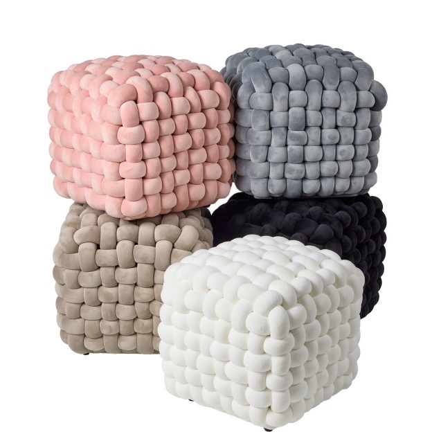 Πουφ Das Home 2273 Nude 43x43x40 Πουφ Das Home 2273 Nude 43x43x40