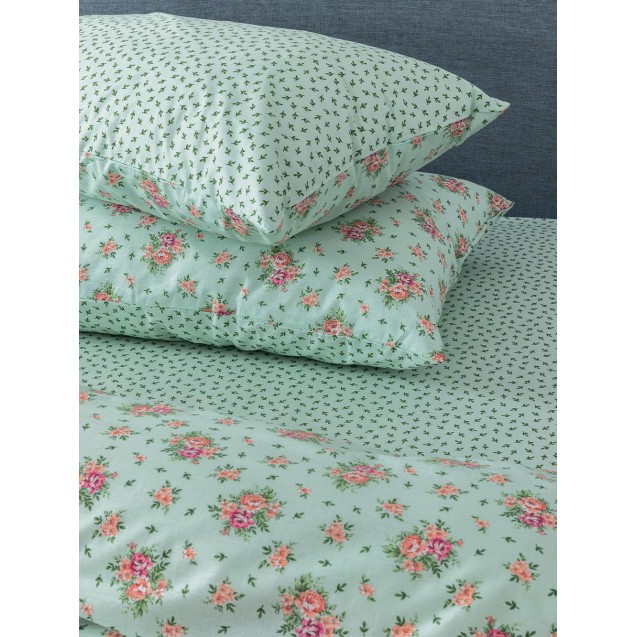 Σετ Σεντόνια King Size 4 Τεμαχίων Palamaiki Fl6273 Πράσινο 265x260 Σετ Σεντόνια King Size 4 Τεμαχίων Palamaiki Fl6273 Πράσινο 265x260
