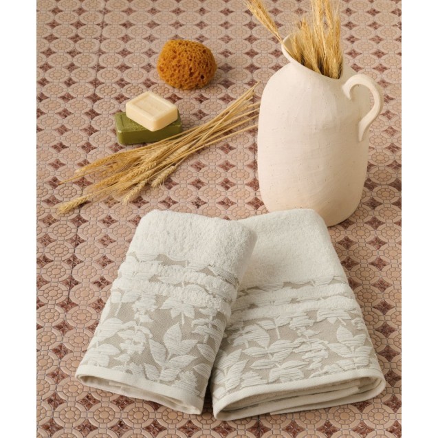 Σετ Πετσέτες 3 Τεμαχίων Kentia Tyra 70x140,50x90,30x50 Σετ Πετσέτες 3 Τεμαχίων Kentia Tyra 70x140,50x90,30x50