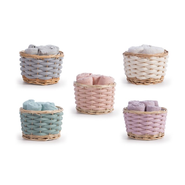 Καλαθάκι Με Λαβέτες 5 Τεμαχίων Nef-Nef Borra Lilac 30x30 Καλαθάκι Με Λαβέτες 5 Τεμαχίων Nef-Nef Borra Lilac 30x30