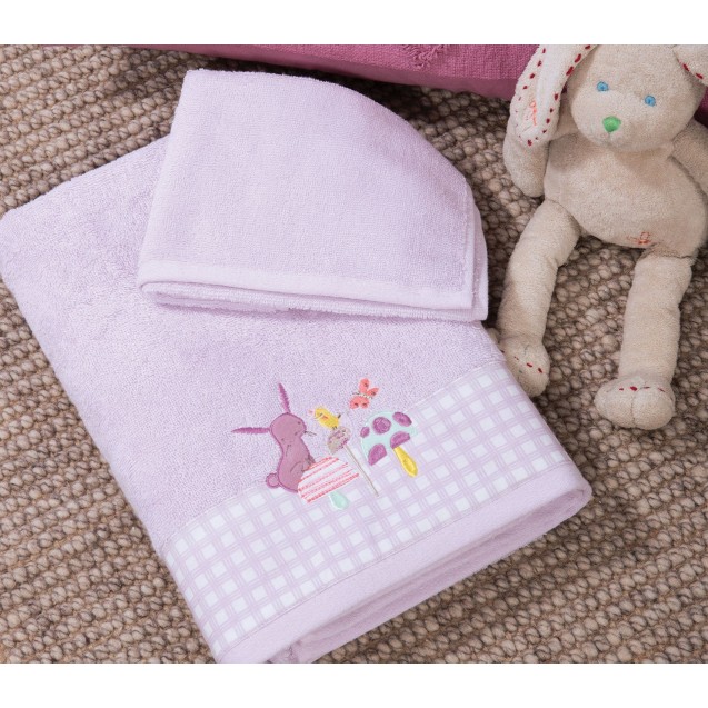 Σετ Βρεφικές Πετσέτες 2 Τεμαχίων Nef-Nef Mon Petit Jardin Lilac 30x50,70x140 Σετ Βρεφικές Πετσέτες 2 Τεμαχίων Nef-Nef Mon Petit Jardin Lilac 30x50,70x140