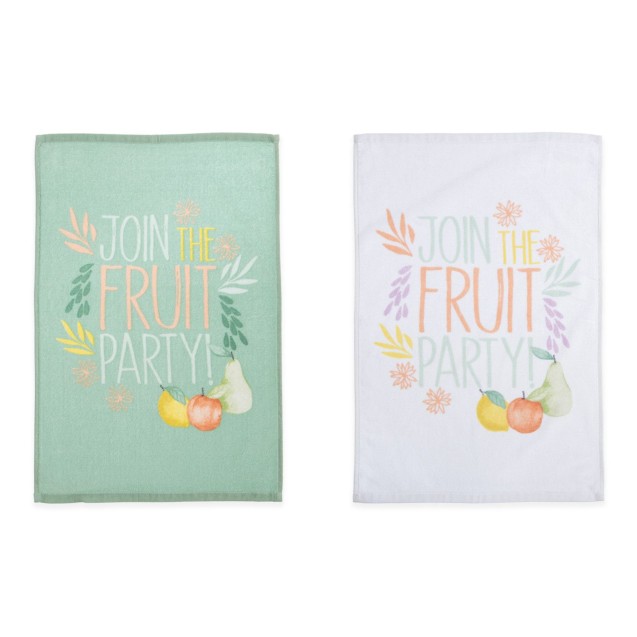 Ποτηρόπανο Βελουτέ Nef-Nef Fruit Party White 40x60 Ποτηρόπανο Βελουτέ Nef-Nef Fruit Party White 40x60