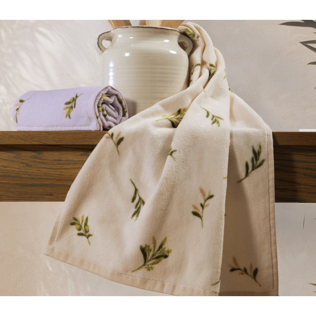 Ποτηρόπανο Βελουτέ Nef-Nef Olive Lilac 40x60 Ποτηρόπανο Βελουτέ Nef-Nef Olive Lilac 40x60