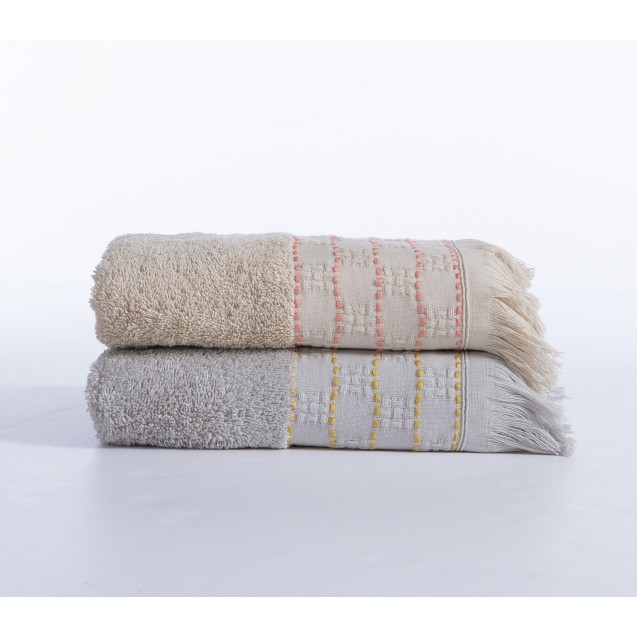Πετσέτα Χεριών Nef-Nef Quantro Beige 30x50 Πετσέτα Χεριών Nef-Nef Quantro Beige 30x50