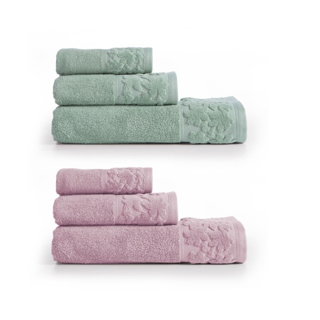 Σετ Πετσέτες 3 Τεμαχίων Nef-Nef Irida Pink 30x50,50x90,70x140 Σετ Πετσέτες 3 Τεμαχίων Nef-Nef Irida Pink 30x50,50x90,70x140
