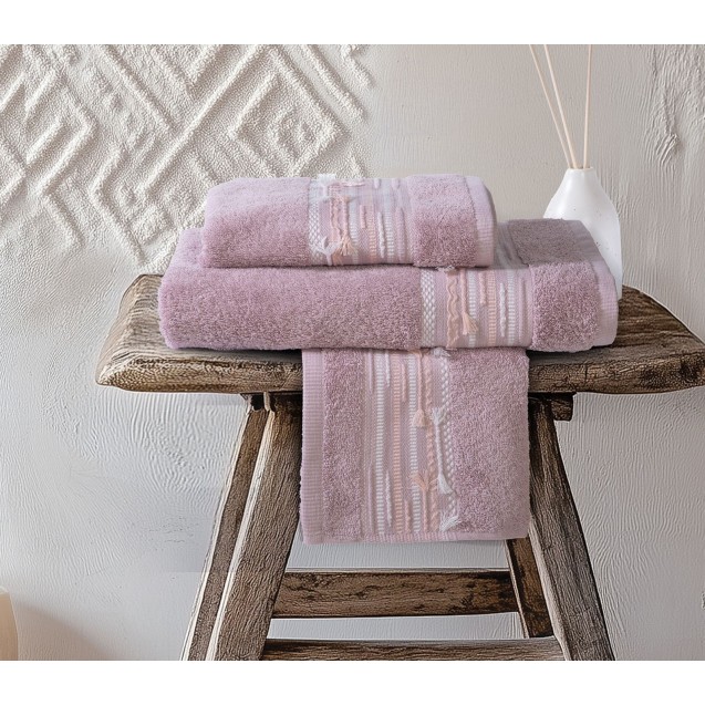 Πετσέτα Σώματος Nef-Nef Keylan Mauve 70x140 Πετσέτα Σώματος Nef-Nef Keylan Mauve 70x140