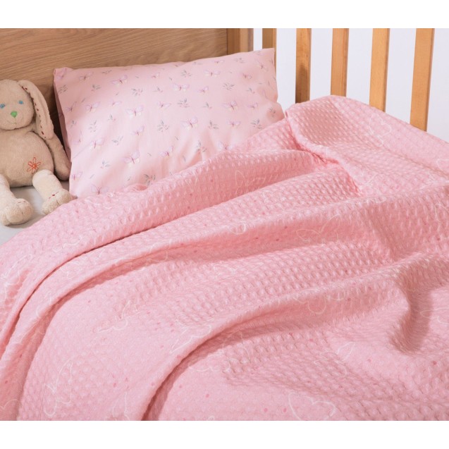 Κουβέρτα Κούνιας Nef-Nef Wings Of Joy Pink 110x150 Κουβέρτα Κούνιας Nef-Nef Wings Of Joy Pink 110x150
